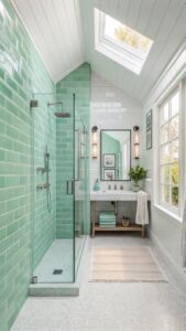 14 Green Bathroom Ideas with Tiles, Vanities, and Accents