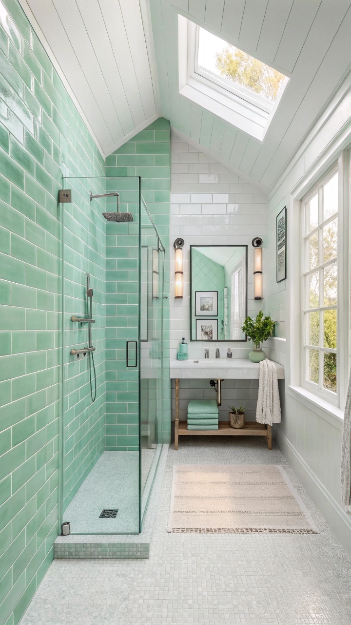 14 Green Bathroom Ideas with Tiles, Vanities, and Accents