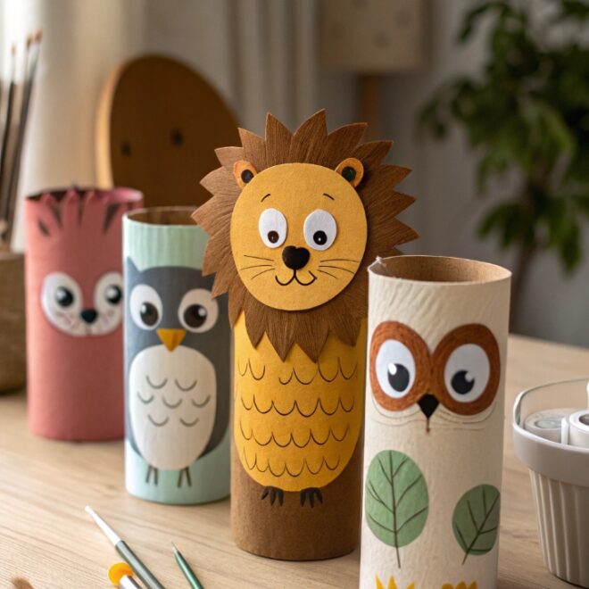 16 Creative Recycled Crafts for Kids at Home
