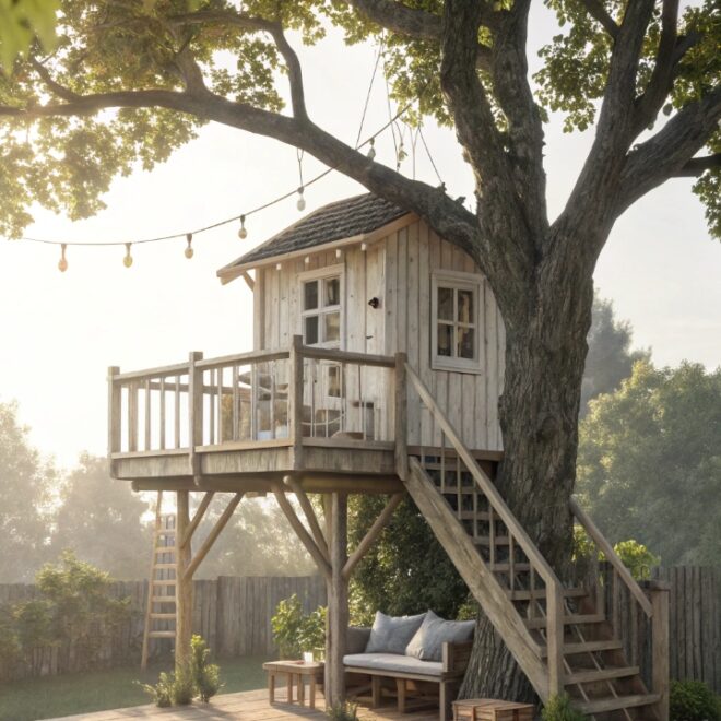 14 Simple Tree House Designs for Backyard Fun