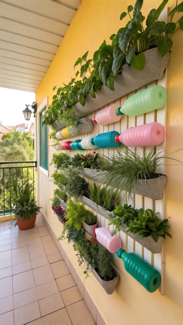 14 DIY Vertical Garden Ideas with Recycled Bottles