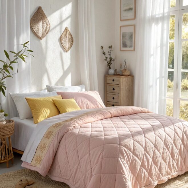 15 Trendy Pink and Yellow Bedding Ideas for Bedroom Refresh