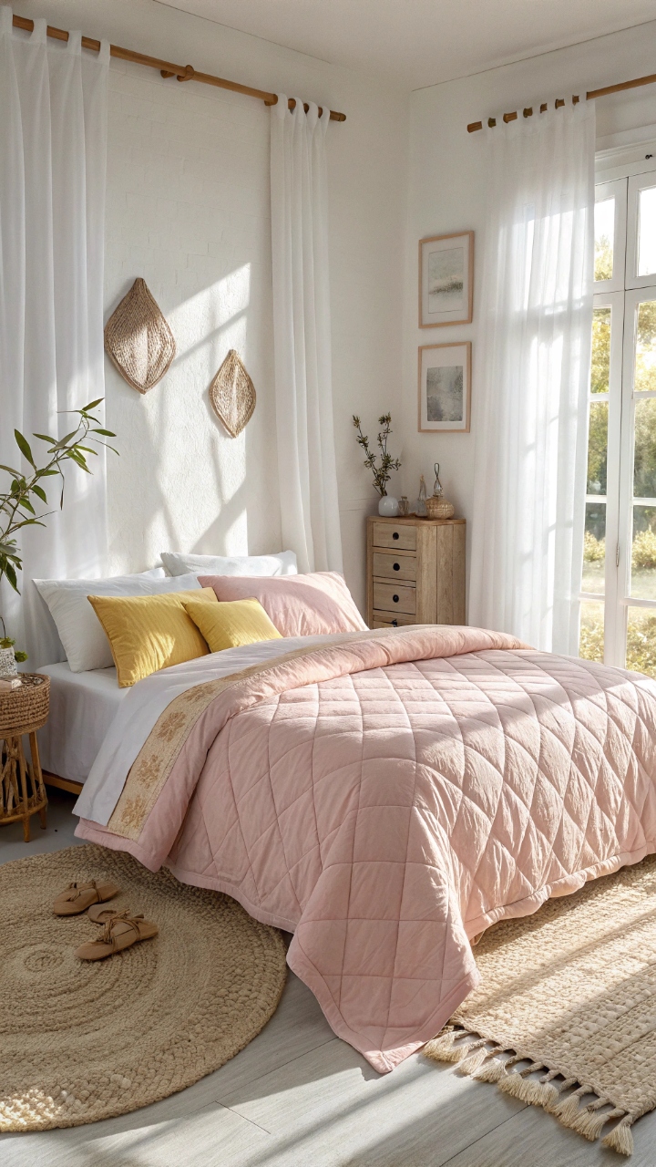15 Trendy Pink and Yellow Bedding Ideas for Bedroom Refresh