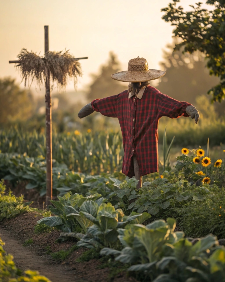 15 Rustic DIY Scarecrow for Garden with Farmhouse Style